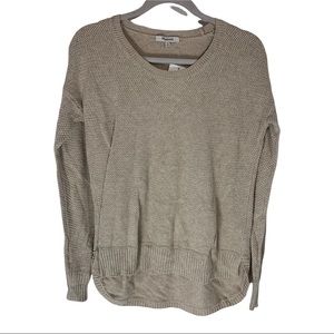 NWT Madewell Women’s Ariel Heather Sand Beige Crewneck Pullover‎ Sweater Size XS